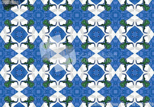 Image of Ethnic pattern. Abstract kaleidoscope  fabric design.