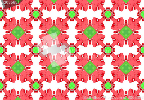 Image of Ethnic pattern. Abstract kaleidoscope  fabric design.