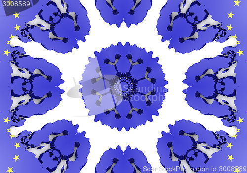 Image of Ethnic pattern. Abstract kaleidoscope  fabric design.