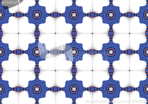 Image of Ethnic pattern. Abstract kaleidoscope  fabric design.