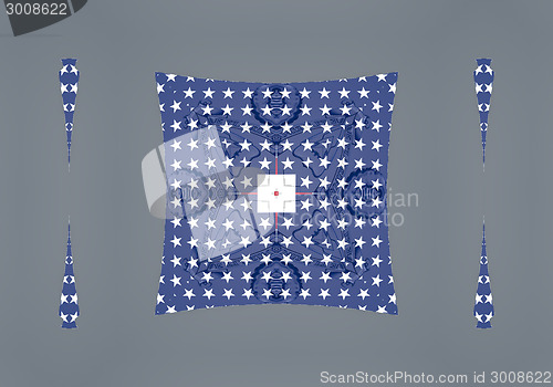 Image of Ethnic pattern. Abstract kaleidoscope  fabric design.