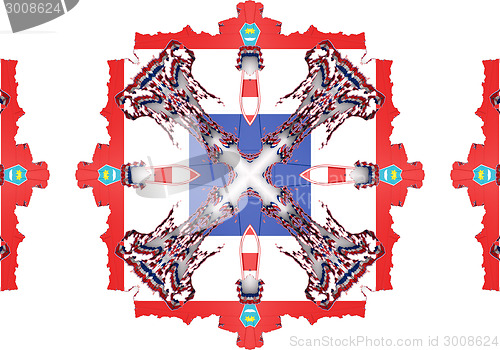 Image of Ethnic pattern. Abstract kaleidoscope  fabric design.