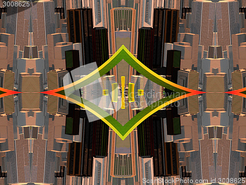 Image of Ethnic pattern. Abstract kaleidoscope  fabric design.