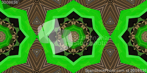 Image of Ethnic pattern. Abstract kaleidoscope  fabric design.