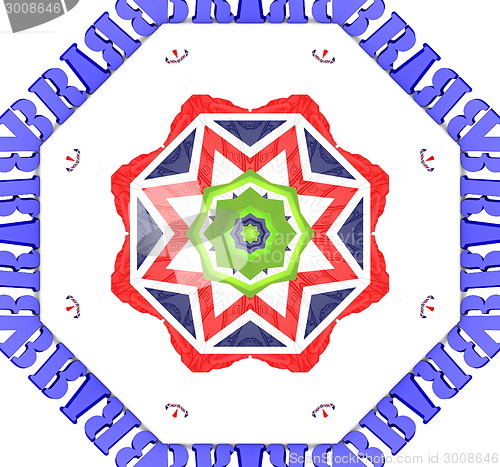 Image of Ethnic pattern. Abstract kaleidoscope  fabric design.