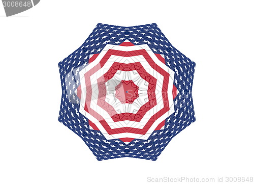 Image of Ethnic pattern. Abstract kaleidoscope  fabric design.