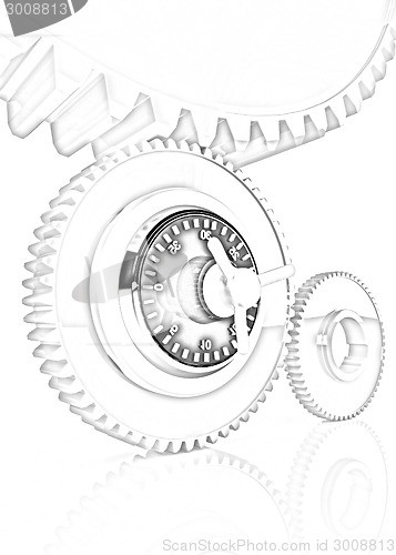 Image of gears with lock