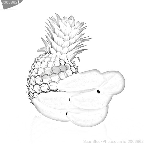 Image of pineapple and bananas