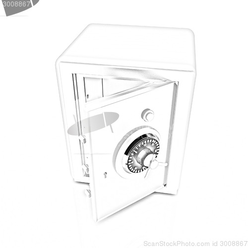 Image of Security metal safe with empty space inside 