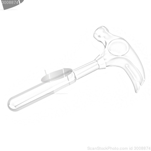 Image of Hammer on white background 