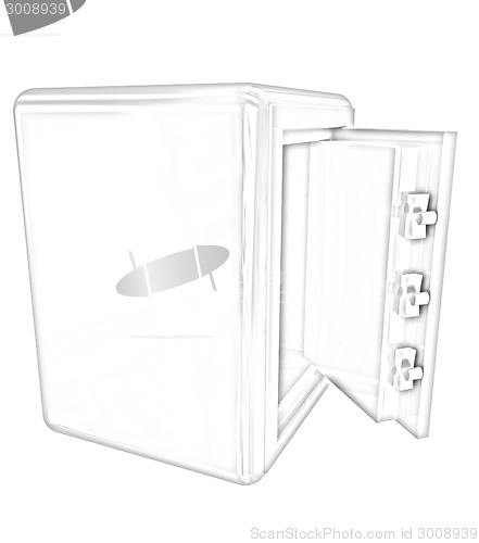 Image of Security metal safe with empty space inside 