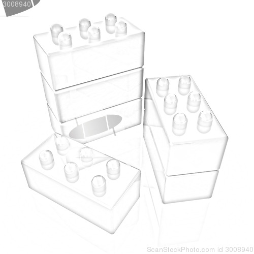Image of Building blocks on white 