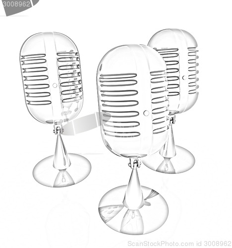 Image of 3d rendering of a microphones