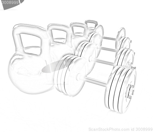 Image of Colorful weights and dumbbells 