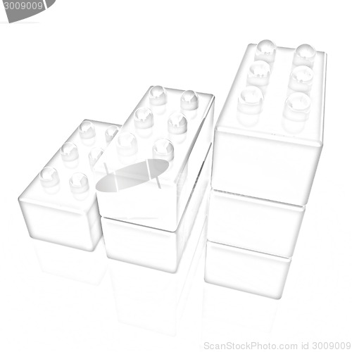 Image of Building blocks efficiency concept on white 