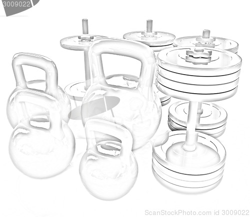 Image of Colorful weights and dumbbells 