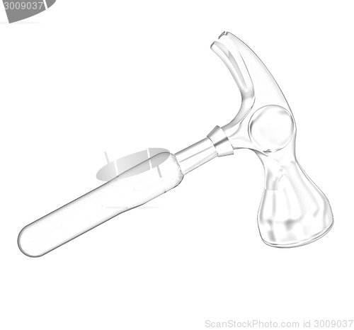 Image of Hammer on white background 