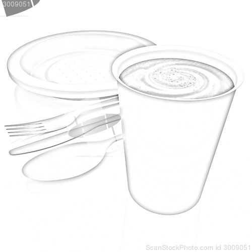 Image of Fast-food disposable tableware