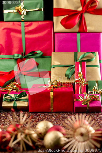 Image of Piled-Up Xmas Presents
