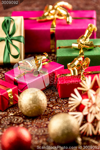 Image of Little Christmas Gifts in Festive Setting