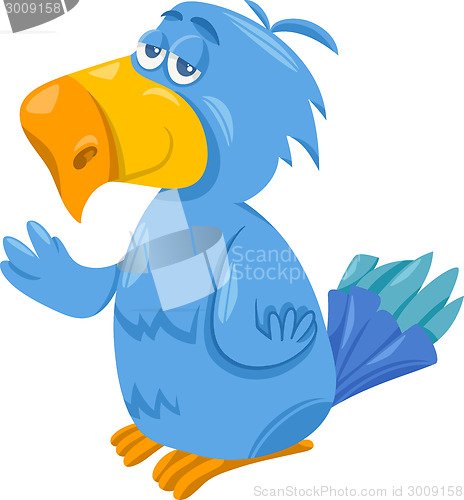 Image of funny parrot cartoon illustration