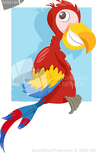 Image of macaw parrot cartoon illustration