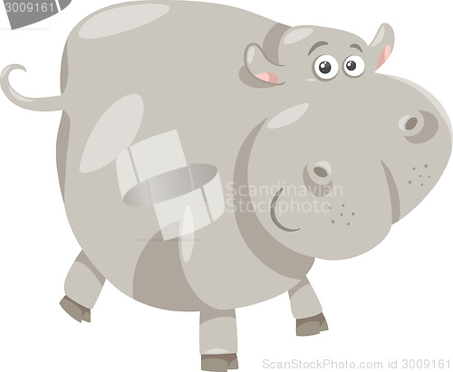 Image of cute hippopotamus cartoon illustration
