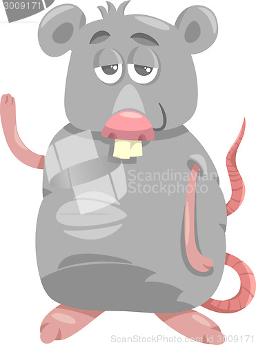 Image of funny rat cartoon illustration