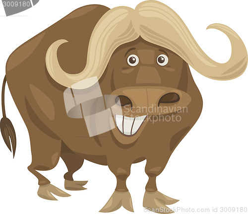 Image of african buffalo cartoon illustration