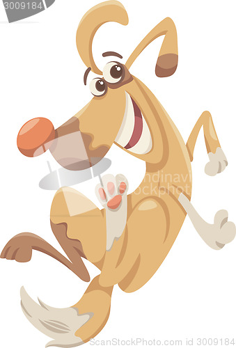 Image of funny dog cartoon illustration