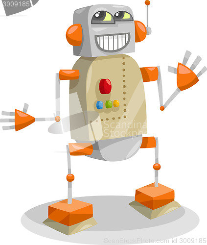 Image of fantasy robot cartoon illustration