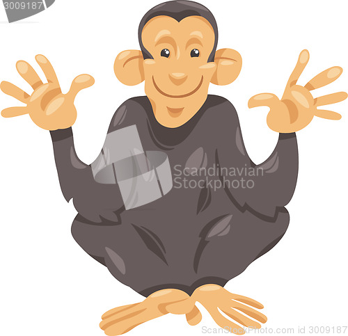 Image of chimpanzee ape cartoon illustration