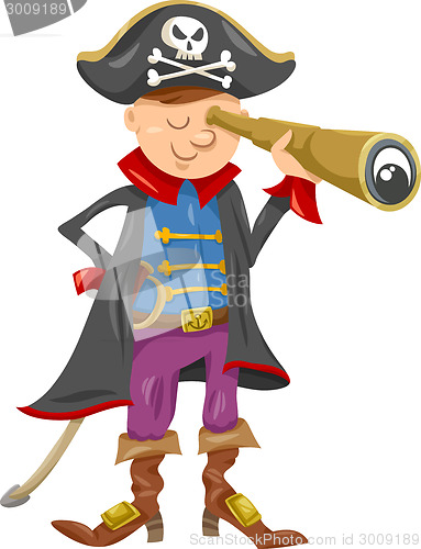 Image of funny pirate cartoon illustration