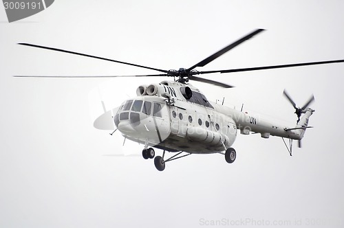 Image of Helicopter MI-8 with coloring of the UN