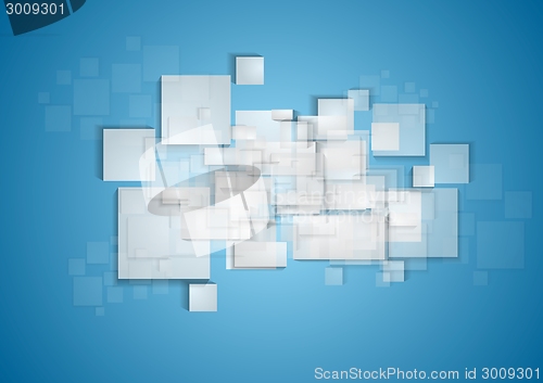 Image of Light grey squares on blue background