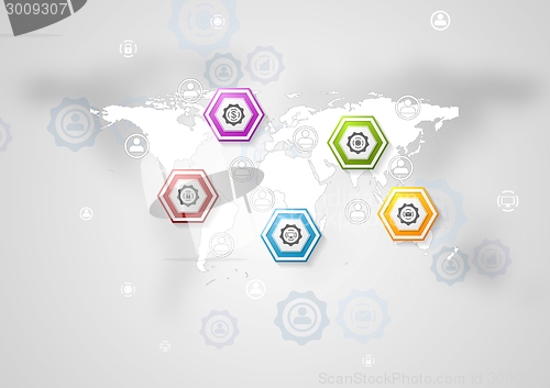 Image of Technology infographic background