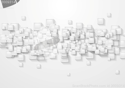 Image of Grey squares abstract tech background