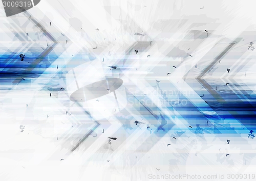 Image of Grunge tech background with arrows