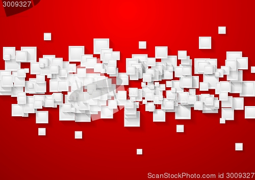 Image of White and red abstract tech background