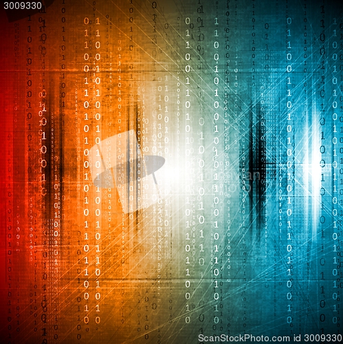 Image of Grunge colorful hi-tech background