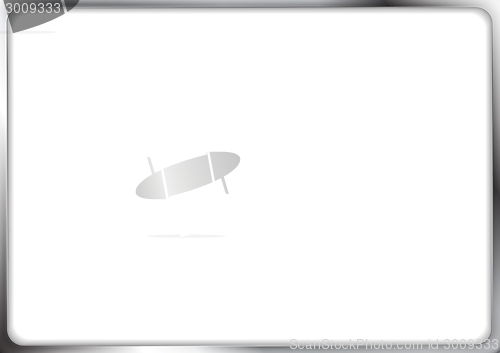 Image of Abstract metallic silver vector frame
