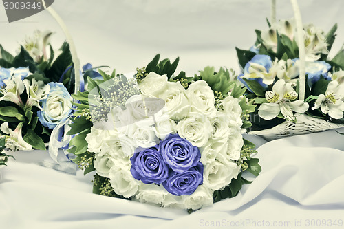 Image of Vintage-Colored Wedding Bouquet