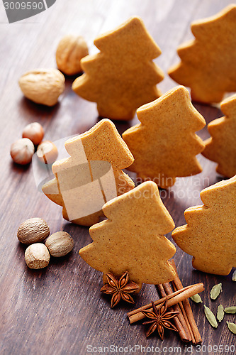 Image of christmas gingerbread cookies