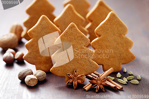 Image of christmas gingerbread cookies