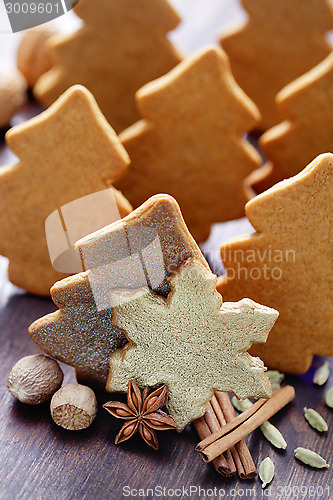 Image of christmas gingerbread cookies