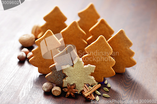 Image of christmas gingerbread cookies