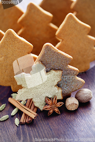 Image of christmas gingerbread cookies