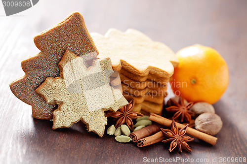 Image of christmas gingerbread cookies