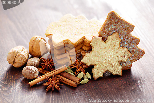Image of christmas gingerbread cookies