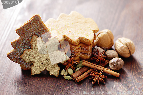 Image of christmas gingerbread cookies